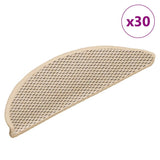 vidaXL Self-Adhesive Stair Mats 15 pcs Sisal-Look 56x17x3 cm Platinum-coloured