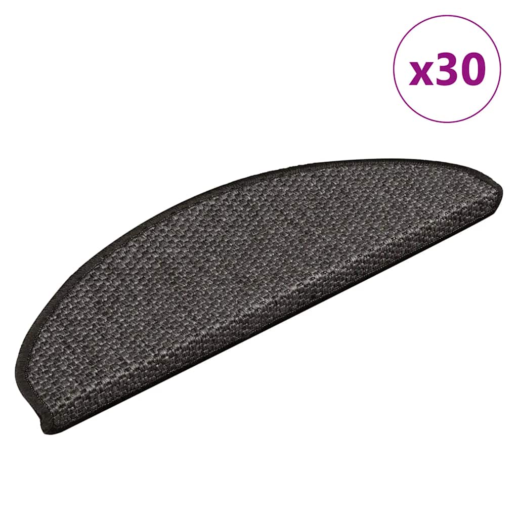 vidaXL Self-Adhesive Stair Mats 15 pcs Sisal-Look 56x17x3 cm Platinum-coloured