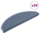 vidaXL Self-Adhesive Stair Mats 15 pcs Sisal-Look 56x17x3 cm Platinum-coloured