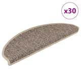 vidaXL Self-Adhesive Stair Mats 15 pcs Sisal-Look 56x17x3 cm Platinum-coloured