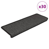 vidaXL Trapmatten zelfklevend 15 st sisal-look 65x21x4 cm platinakleur