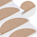 vidaXL Trapmatten zelfklevend 15 st 56x17x3 cm beige