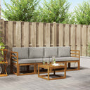 vidaXL Buiten bank set 5 pcs Naturel Massief Acacia Hout