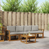vidaXL Buiten bank set 5 pcs Naturel Massief Acacia Hout