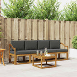 vidaXL Buiten bank set 5 pcs Naturel Massief Acacia Hout