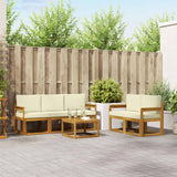 vidaXL Outdoor Sofa Set 6 pcs Natural Solid Acacia Wood