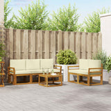 vidaXL Outdoor Sofa Set 6 pcs Natural Solid Acacia Wood