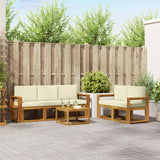 vidaXL Outdoor Sofa Set 6 pcs Natural Solid Acacia Wood