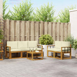 vidaXL Outdoor Sofa Set 6 pcs Natural Solid Acacia Wood