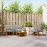 vidaXL Outdoor Sofa Set 6 pcs Natural Solid Acacia Wood