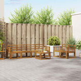 vidaXL Buiten bank set 7 pcs Naturel