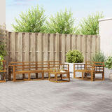 vidaXL Buiten bank set 7 pcs Naturel