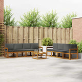 vidaXL Outdoor Sofa Set 9 pcs Natural Solid Acacia Wood