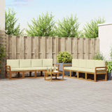 vidaXL Outdoor Sofa Set 9 pcs Natural Solid Acacia Wood