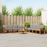 vidaXL Outdoor Sofa Set 9 pcs Natural Solid Acacia Wood