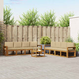 vidaXL Outdoor Sofa Set 9 pcs Natural Solid Acacia Wood