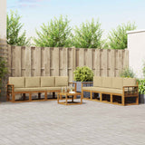 vidaXL Outdoor Sofa Set 9 pcs Natural Solid Acacia Wood