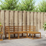 vidaXL Buiten bank set 4 pcs Naturel
