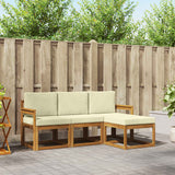 vidaXL Buiten bank set 4 pcs Naturel