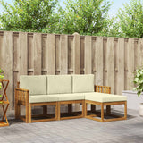 vidaXL Buiten bank set 4 pcs Naturel