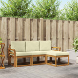 vidaXL Buiten bank set 4 pcs Naturel