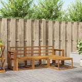 vidaXL Buiten bank set 4 pcs Naturel