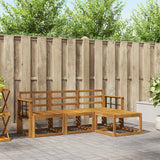 vidaXL Buiten bank set 4 pcs Naturel