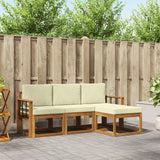 vidaXL Buiten bank set 4 pcs Naturel