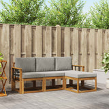 vidaXL Buiten bank set 4 pcs Naturel