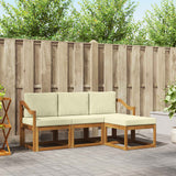 vidaXL Buiten bank set 4 pcs Naturel