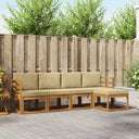 vidaXL Buiten bank set 5 pcs Naturel Massief Acacia Hout