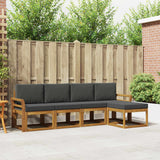 vidaXL Buiten bank set 5 pcs Naturel Massief Acacia Hout