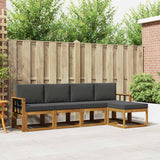 vidaXL Buiten bank set 5 pcs Naturel Massief Acacia Hout