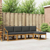 vidaXL Buiten bank set 5 pcs Naturel Massief Acacia Hout