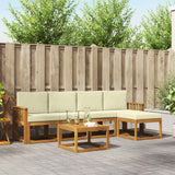 vidaXL Outdoor Sofa Set 6 pcs Natural Solid Acacia Wood