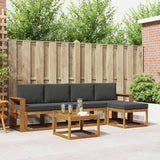 vidaXL Outdoor Sofa Set 6 pcs Natural Solid Acacia Wood