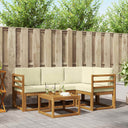 vidaXL Outdoor Sofa Set 5 pcs Natural Solid Acacia Wood