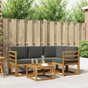 vidaXL Outdoor Sofa Set 5 pcs Natural Solid Acacia Wood