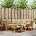 vidaXL Outdoor Sofa Set 5 pcs Natural Solid Acacia Wood