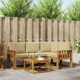 vidaXL Outdoor Sofa Set 5 pcs Natural Solid Acacia Wood