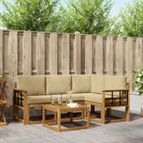 vidaXL Outdoor Sofa Set 5 pcs Natural Solid Acacia Wood