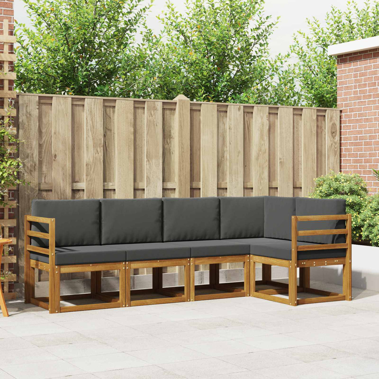 vidaXL Sofa Set 5 Pieces Natural