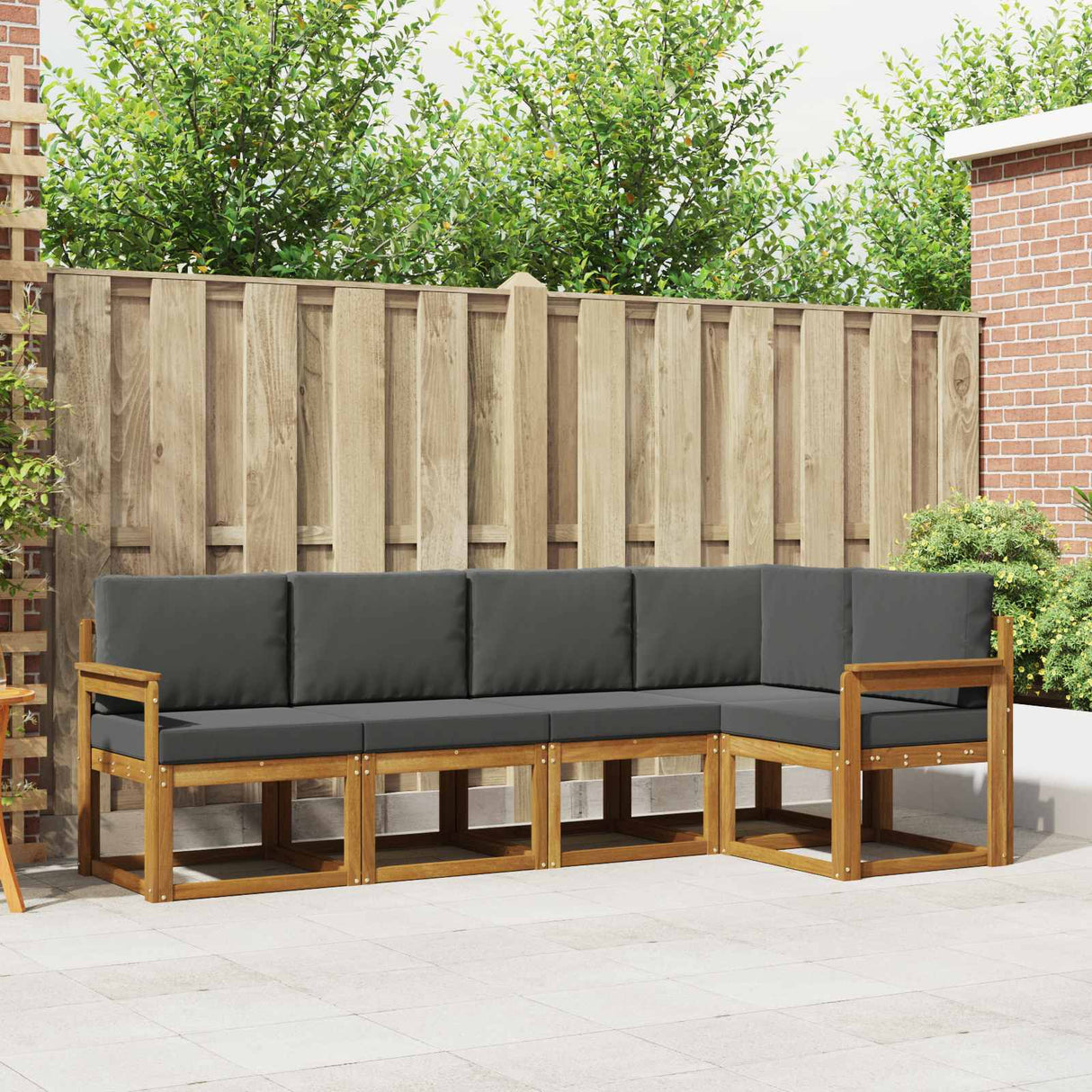 vidaXL Sofa Set 5 Pieces Natural