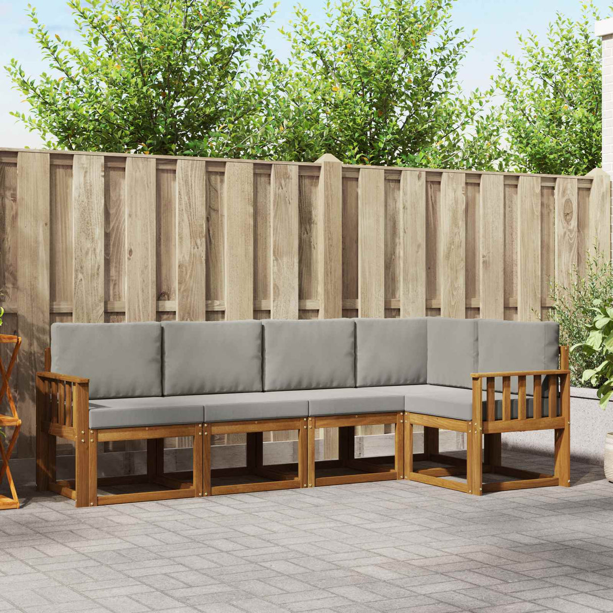 vidaXL Sofa Set 5 Pieces Natural