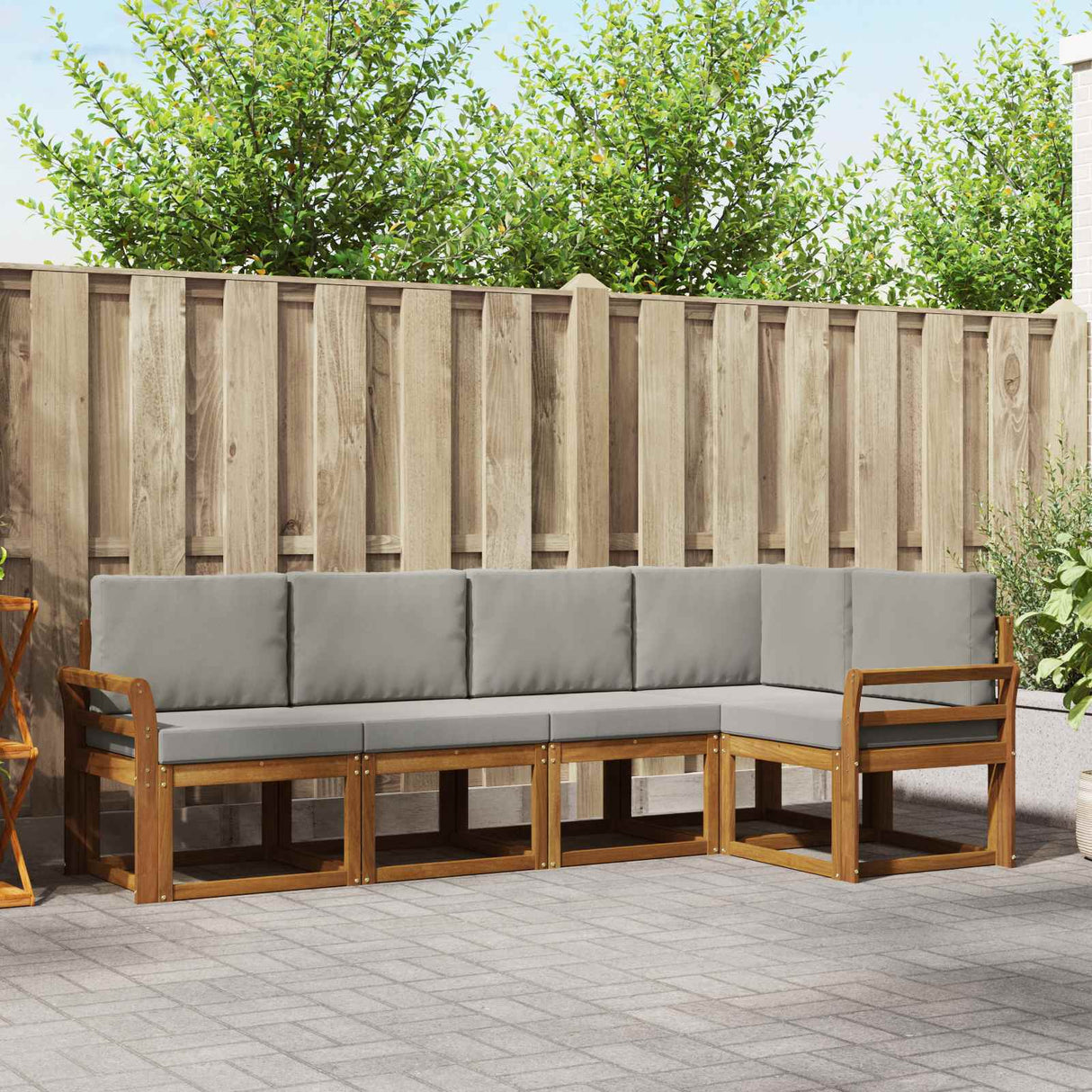 vidaXL Sofa Set 5 Pieces Natural