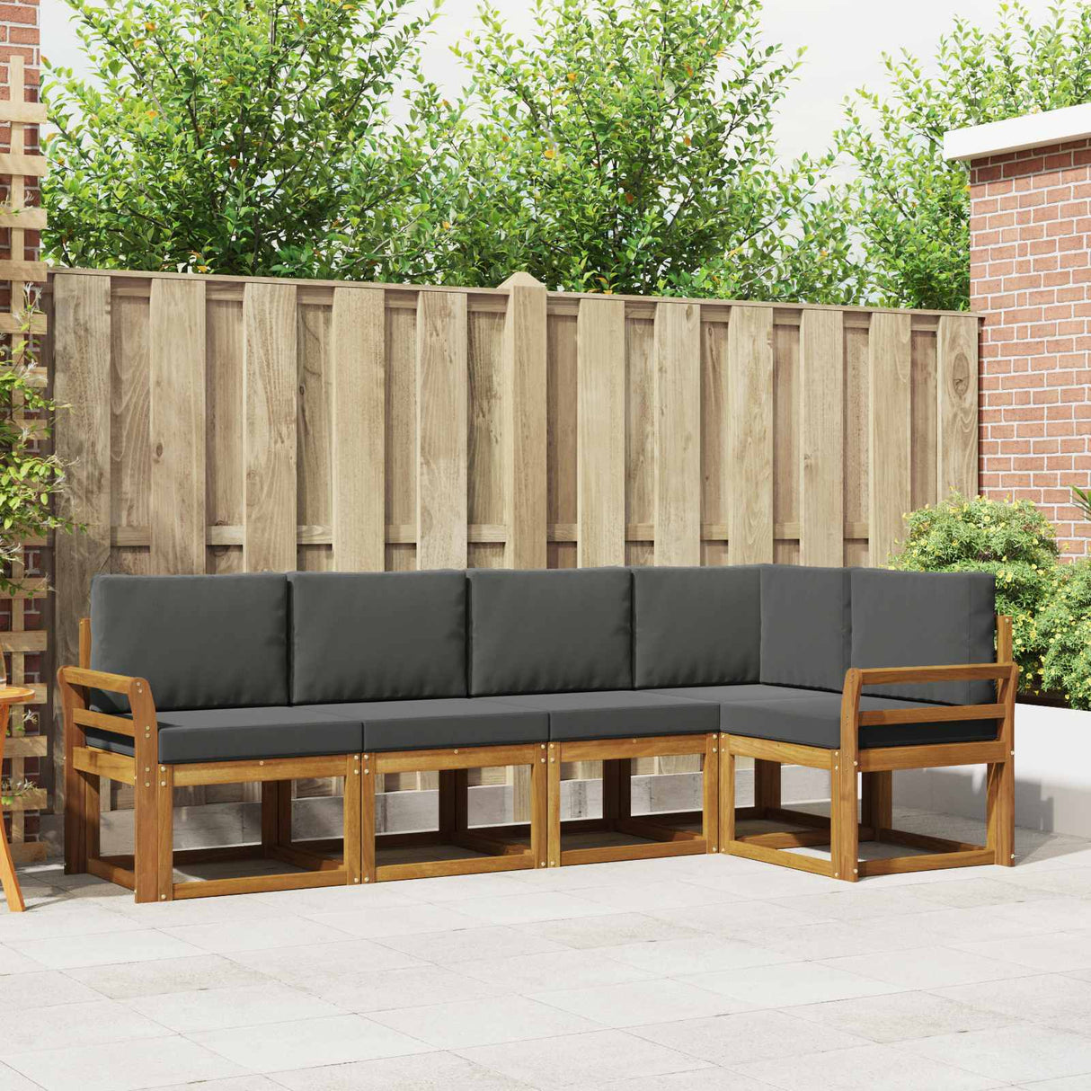 vidaXL Sofa Set 5 Pieces Natural