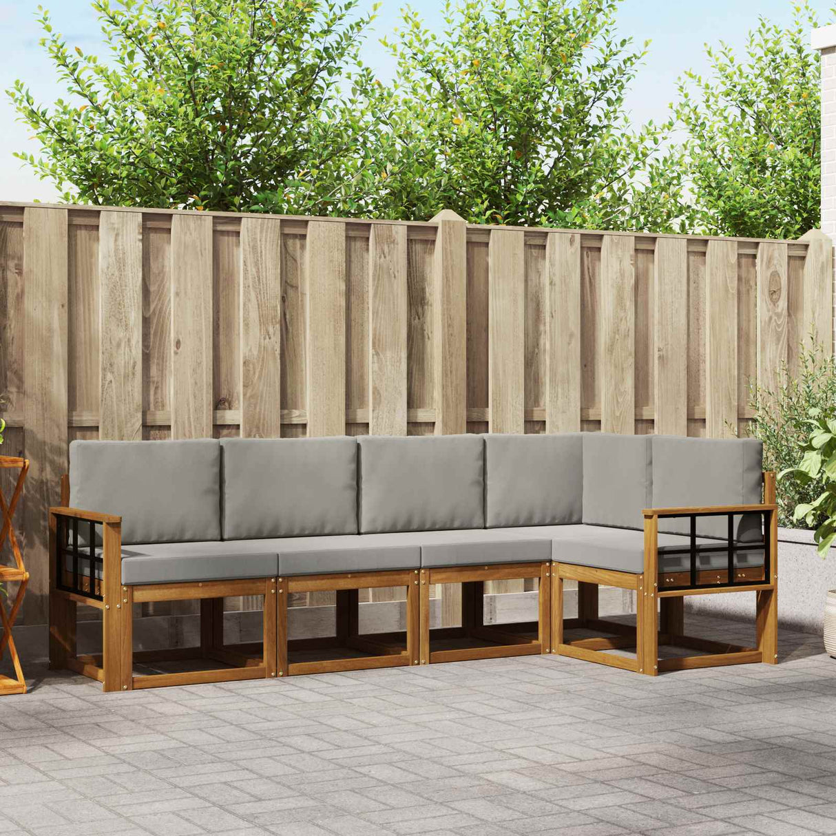 vidaXL Sofa Set 5 Pieces Natural