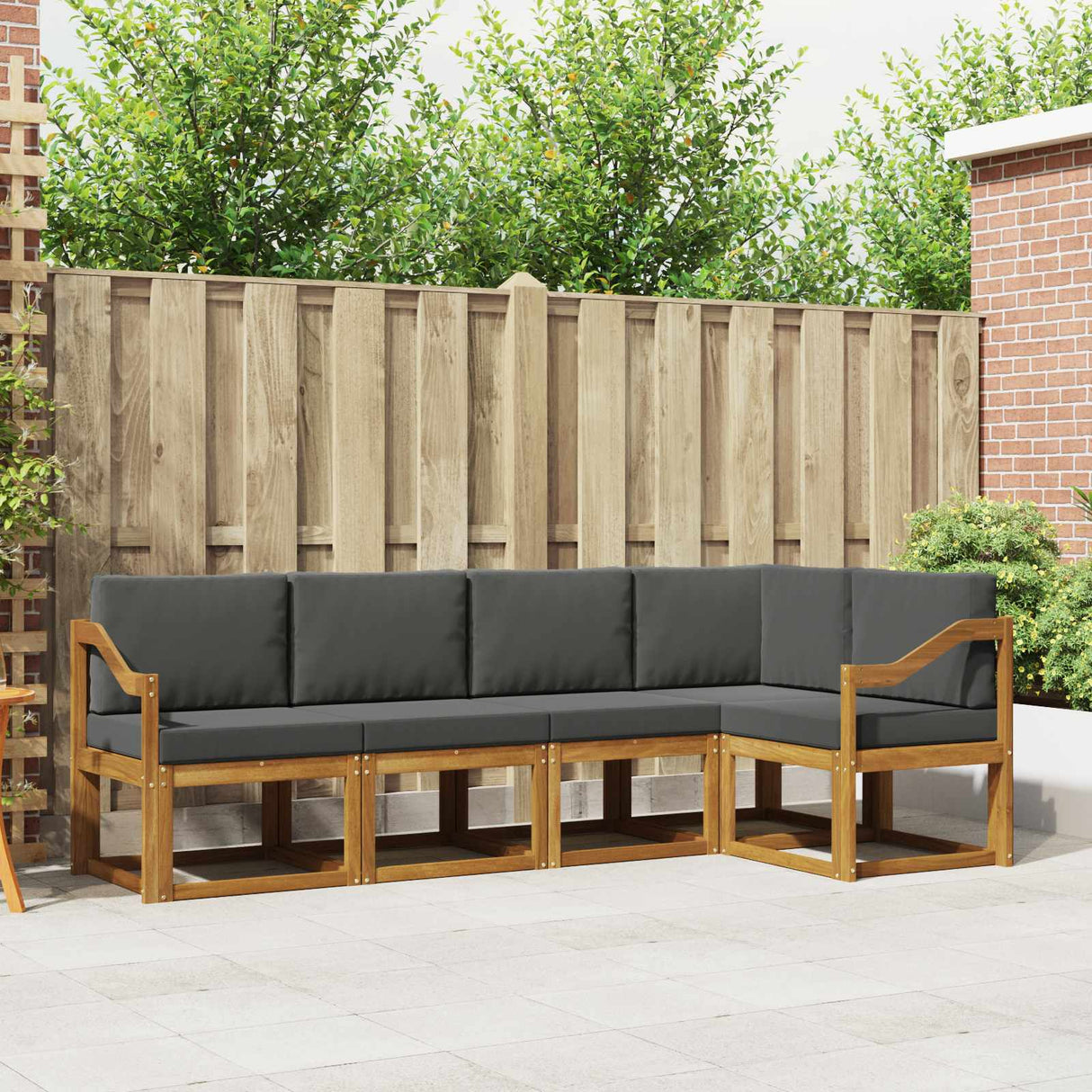 vidaXL Sofa Set 5 Pieces Natural