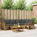 vidaXL Bankstel 6 pcs Naturel Massief Acacia Hout