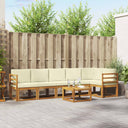 vidaXL Outdoor Sofa Set 7 pcs Natural Solid Acacia Wood